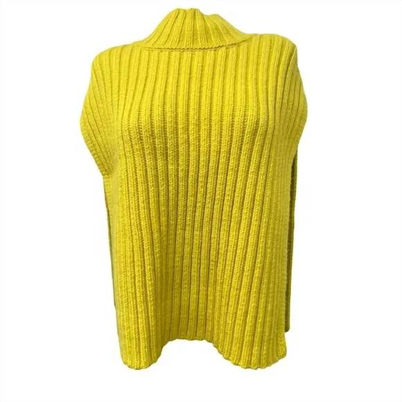 NEW CLOSED women's chunky ribbed dickie sweater in yellow - Picture 1 of 3
